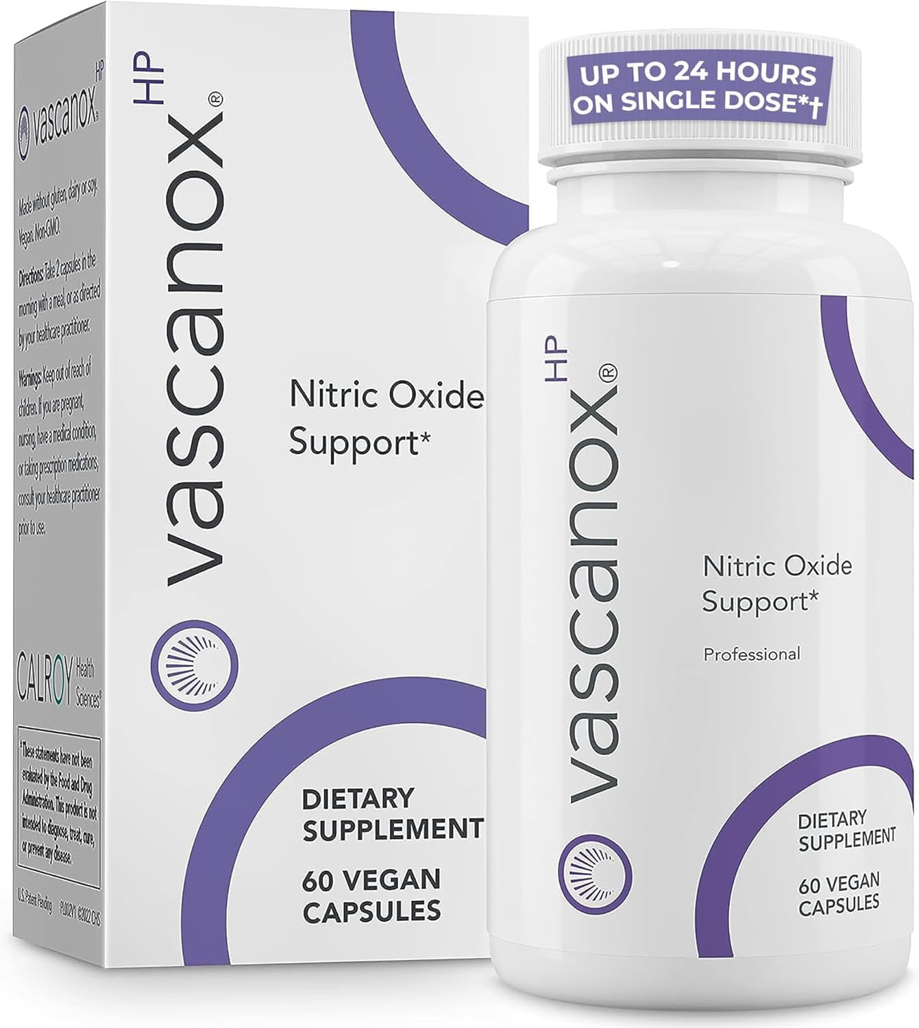 Calroy Health Sciences Vascanox HP - Next Generation Nitric Oxide Support - Up to 24 Hours on Single dose*+
