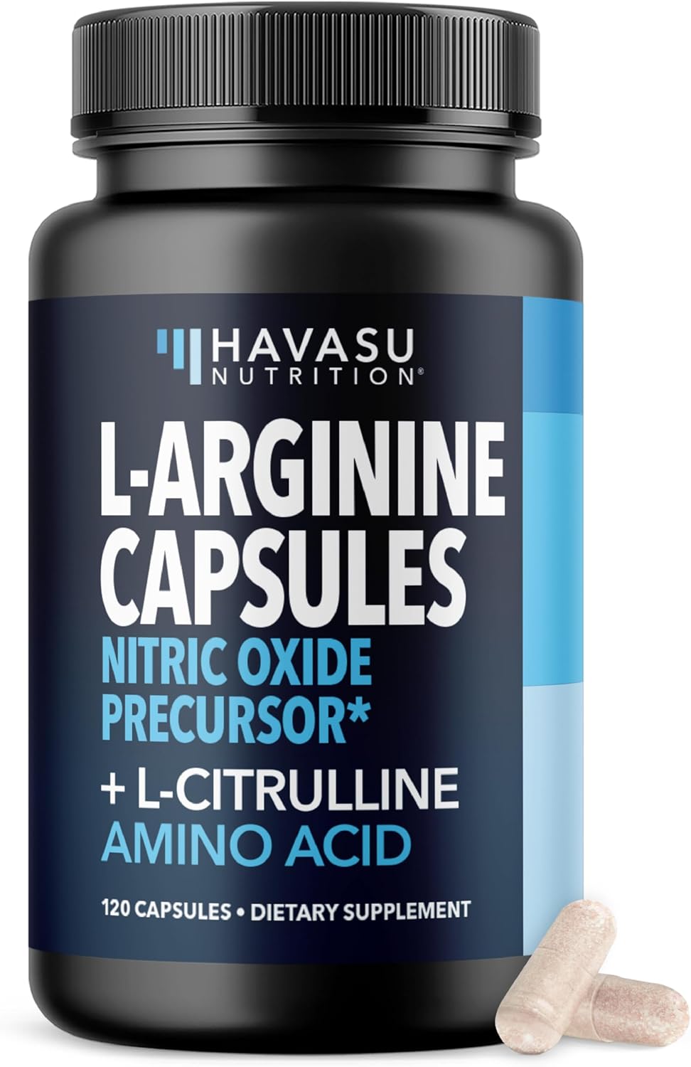 L-Arginine Capsules with L-Citrulline - Nitric Oxide Supplement - L Arginine and L Citrulline Blend - 120 Count - Vegan, Non-GMO Capsules for Performance, Endurance and Muscle Support - 2 Month Supply